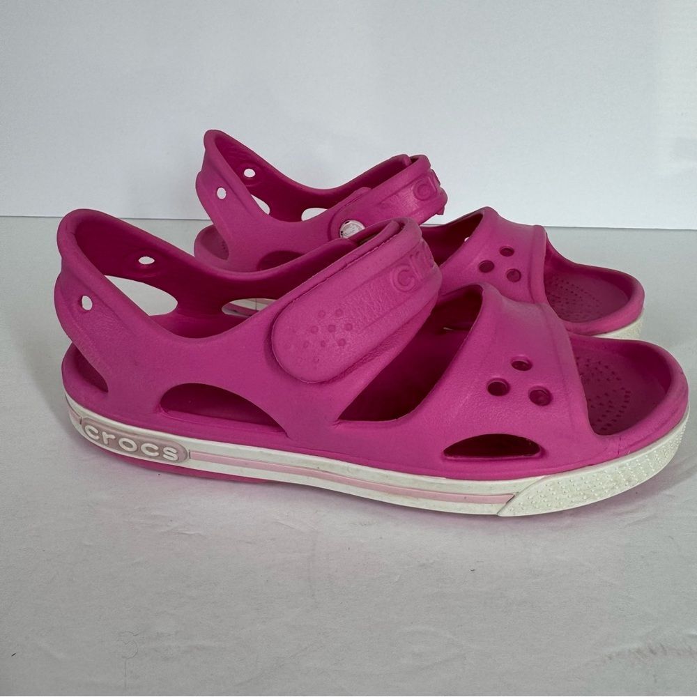 Crocs Kids Crocband II Sandals Water Shoes Pink Summer Girls Size 13 14854 - Picture 5 of 11